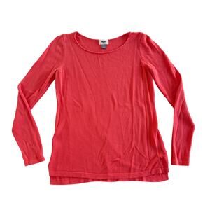Old Navy Womens Small Coral Cotton Blend Crew Neck Sweater